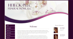 Desktop Screenshot of heieckpelcfuneralhome.com